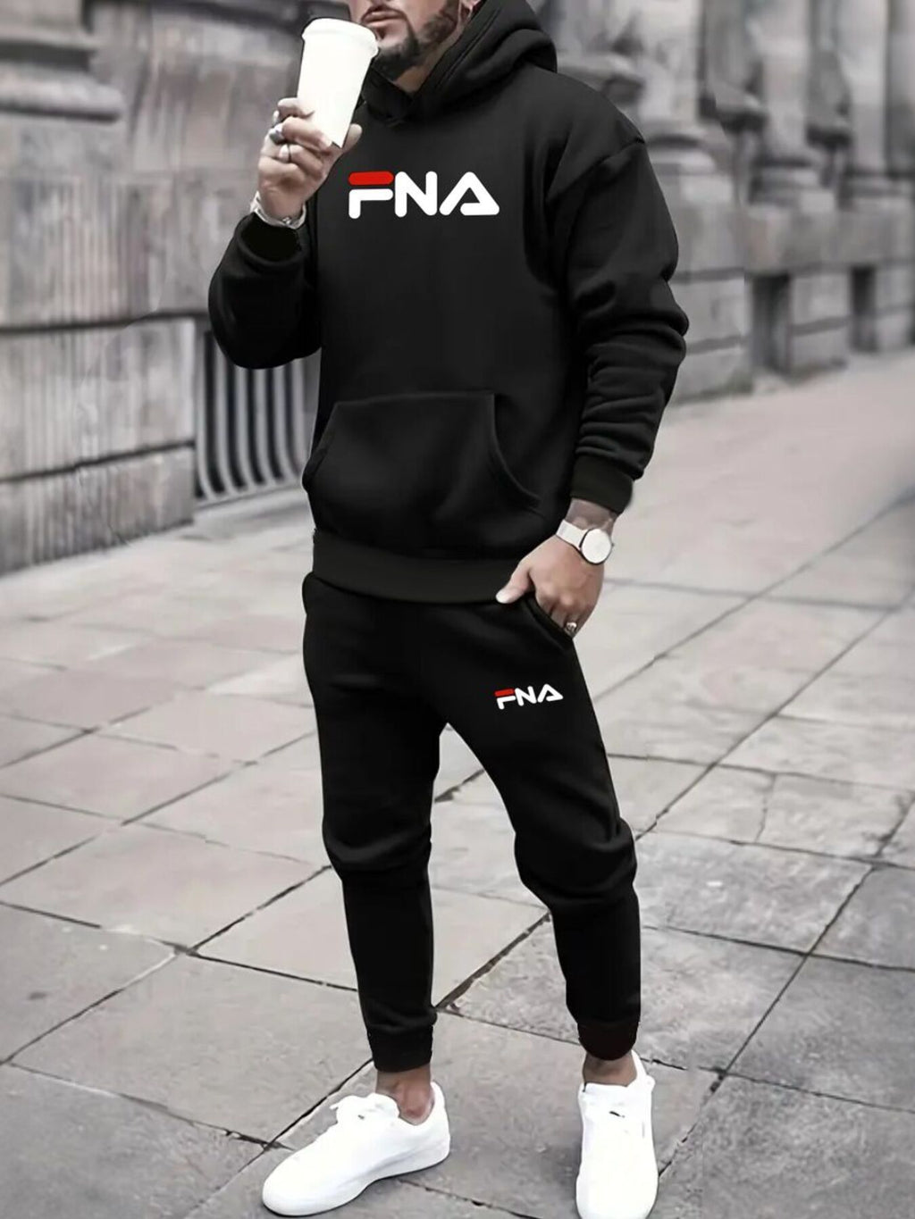 Ensemble Décontracté Homme Automne/Hiver, Sweat à Capuche et Pantalon avec Poches, Taille Régulière, Tenue Sportive Extérieur, Pull à Manches Longues et Jogging