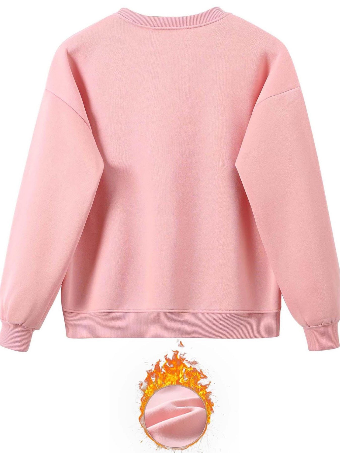Ensemble décontracté deux pièces pour femmes avec imprimé "Tommy" - Sweat-shirt à manches longues et col rond, jogging, rose, confort toutes saisons, coupe standard, 16-50 ans, vêtements décontractés | Imprimé joyeux | Coupe confortable, ensemble de pulls