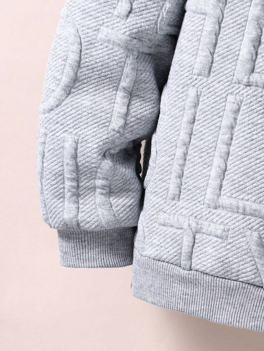3 pièces/Set Sweat-shirt-shirt texturé avec lettrage, pantalon de survêtement et sac à dos pour pré-adolescents (peuvent être vendus séparément)