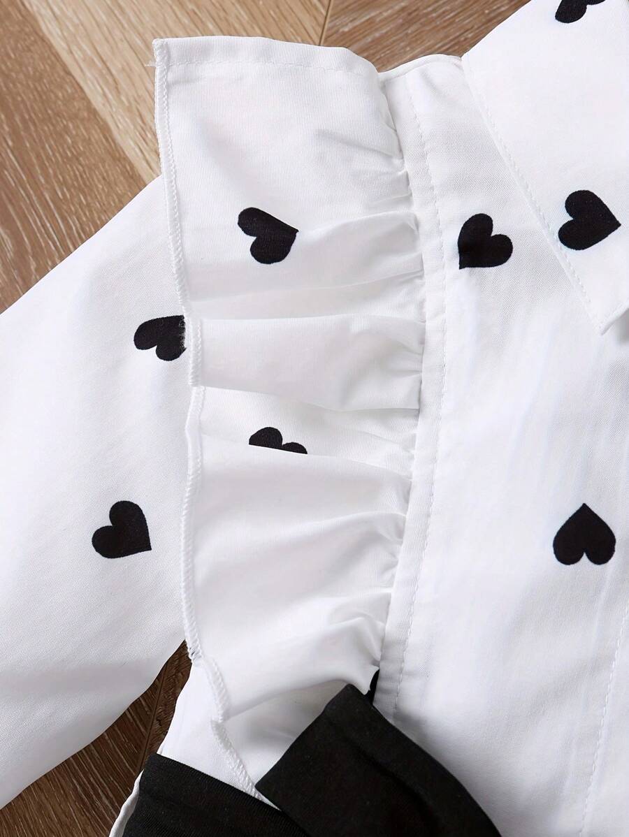 Ensemble de deux pièces pour jeune fille pour le printemps et l'automne, avec haut ceinturé et leggings, avec un sens de la conception et de la qualité
