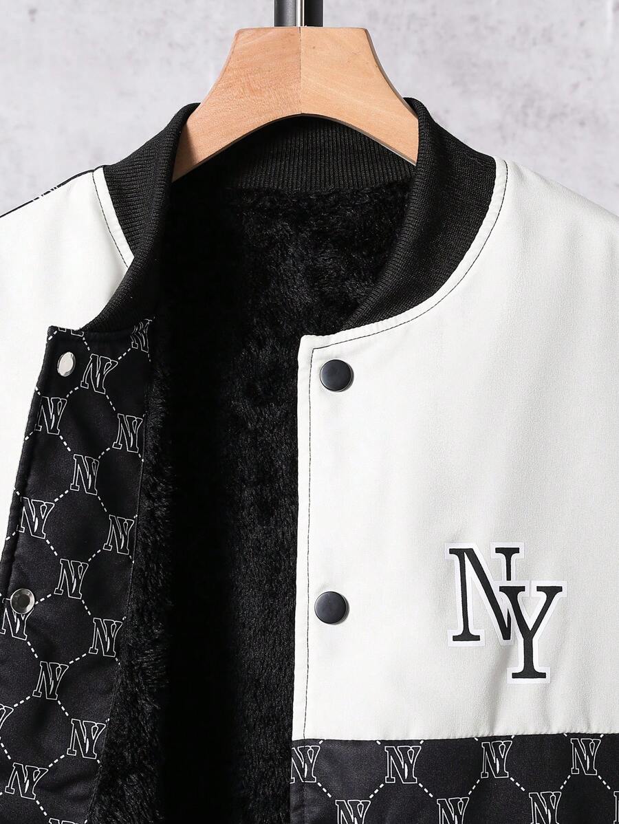 2 pièces/Set Veste à imprimé et pantalon long casual pour garçon préadolescent