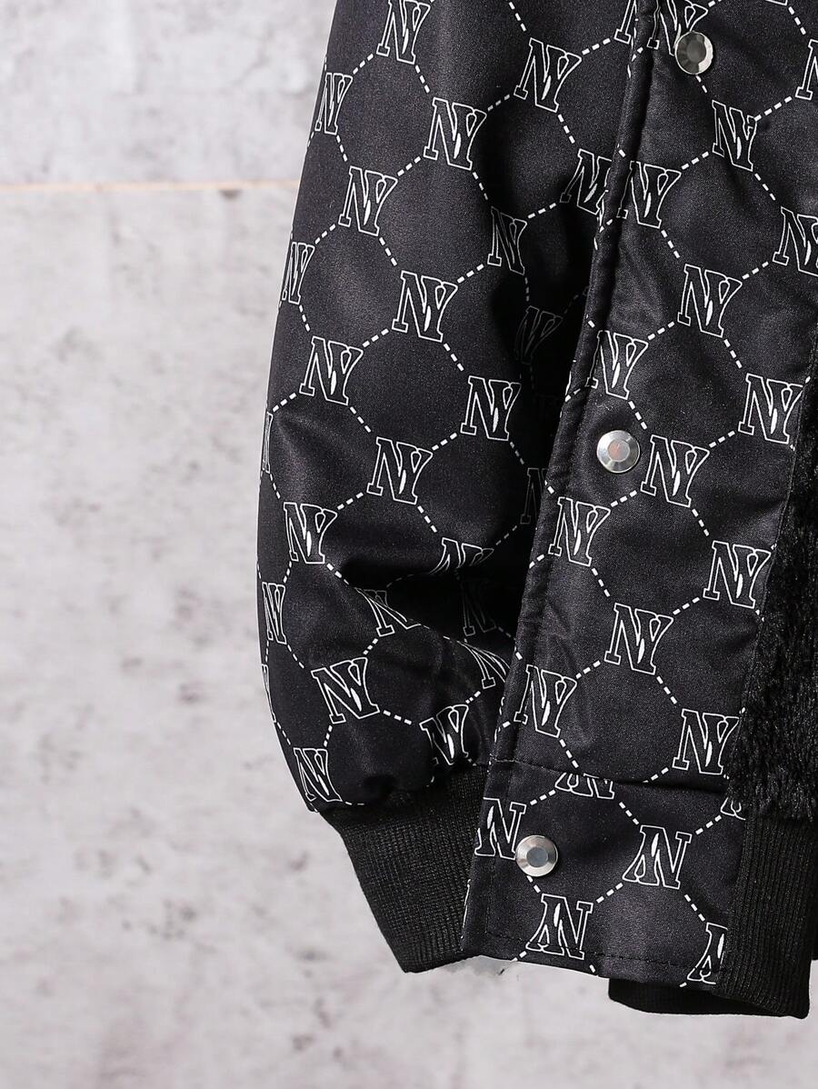 2 pièces/Set Veste à imprimé et pantalon long casual pour garçon préadolescent
