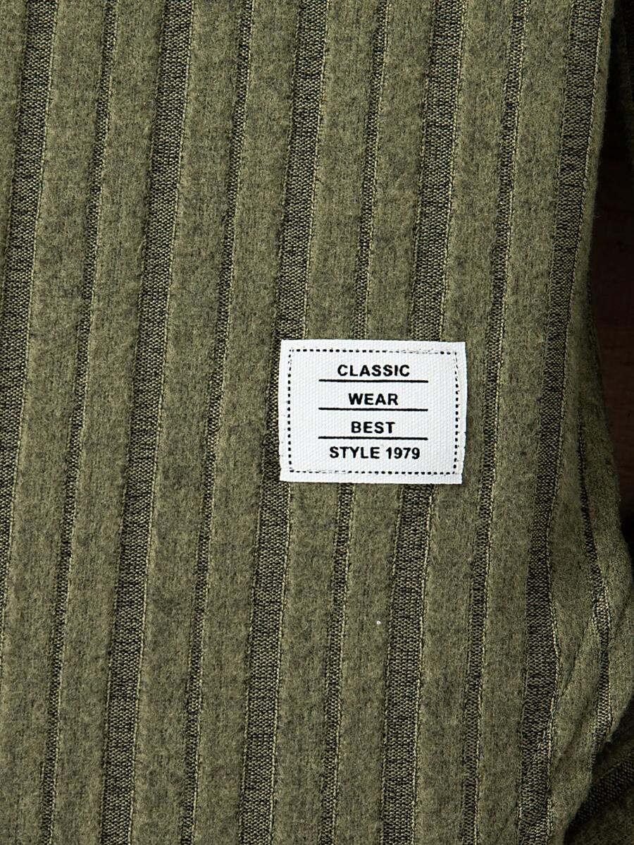 Ensemble chemise à manches longues et pantalon côtelés unicolore, simple, pour jeune fille