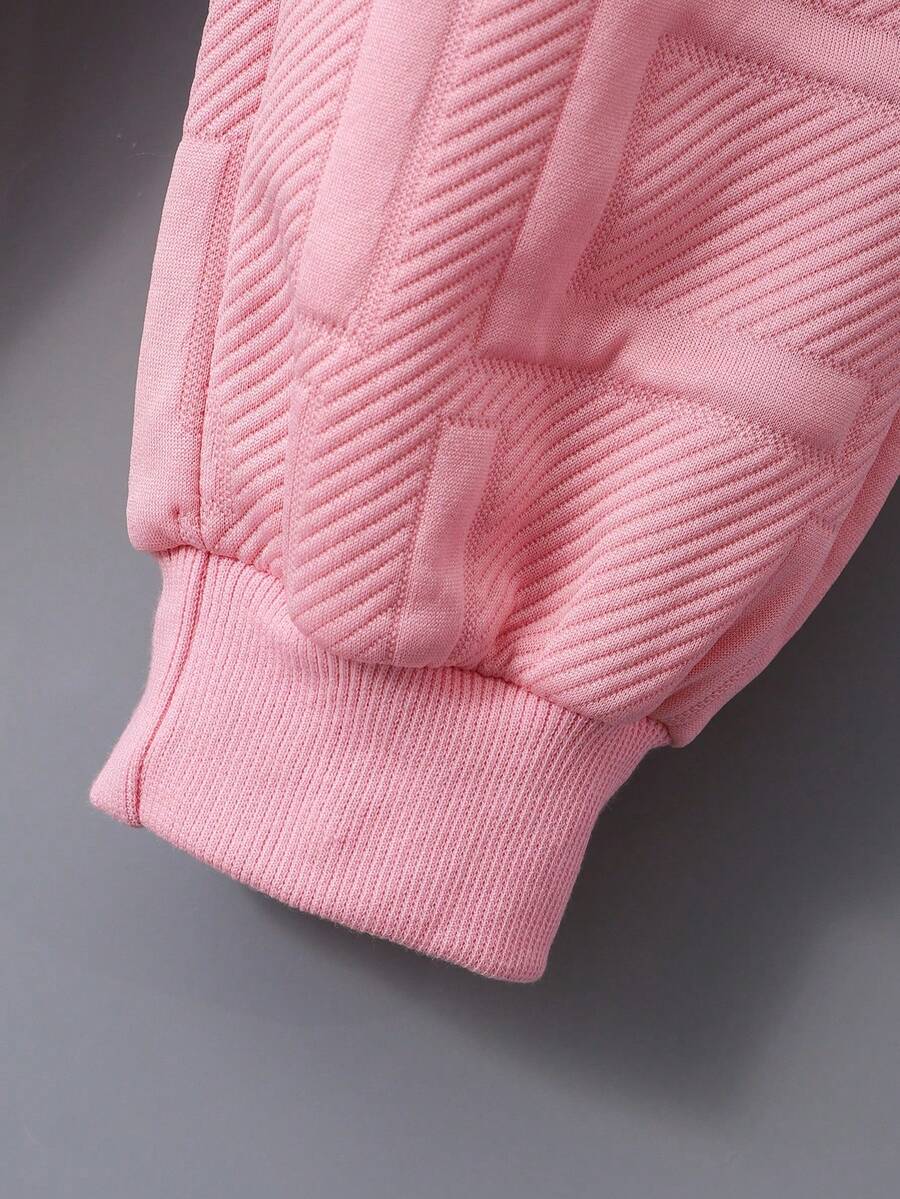 3 pièces/Set Sweat-shirt-shirt texturé avec lettrage, pantalon de survêtement et sac à dos pour pré-adolescents (peuvent être vendus séparément)