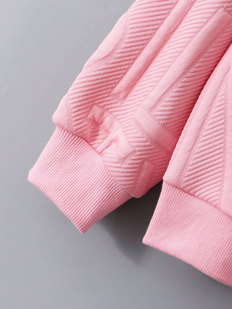 3 pièces/Set Sweat-shirt-shirt texturé avec lettrage, pantalon de survêtement et sac à dos pour pré-adolescents (peuvent être vendus séparément)