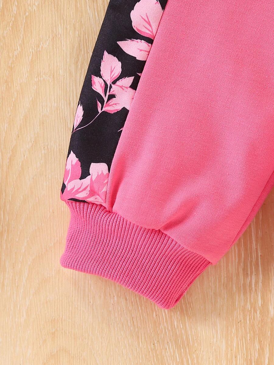 Ensemble de pantalons longs printemps-automne à la mode pour jeune fille, Sweat-shirt à capuche avec dentelle florale et tenue sportive décontractée