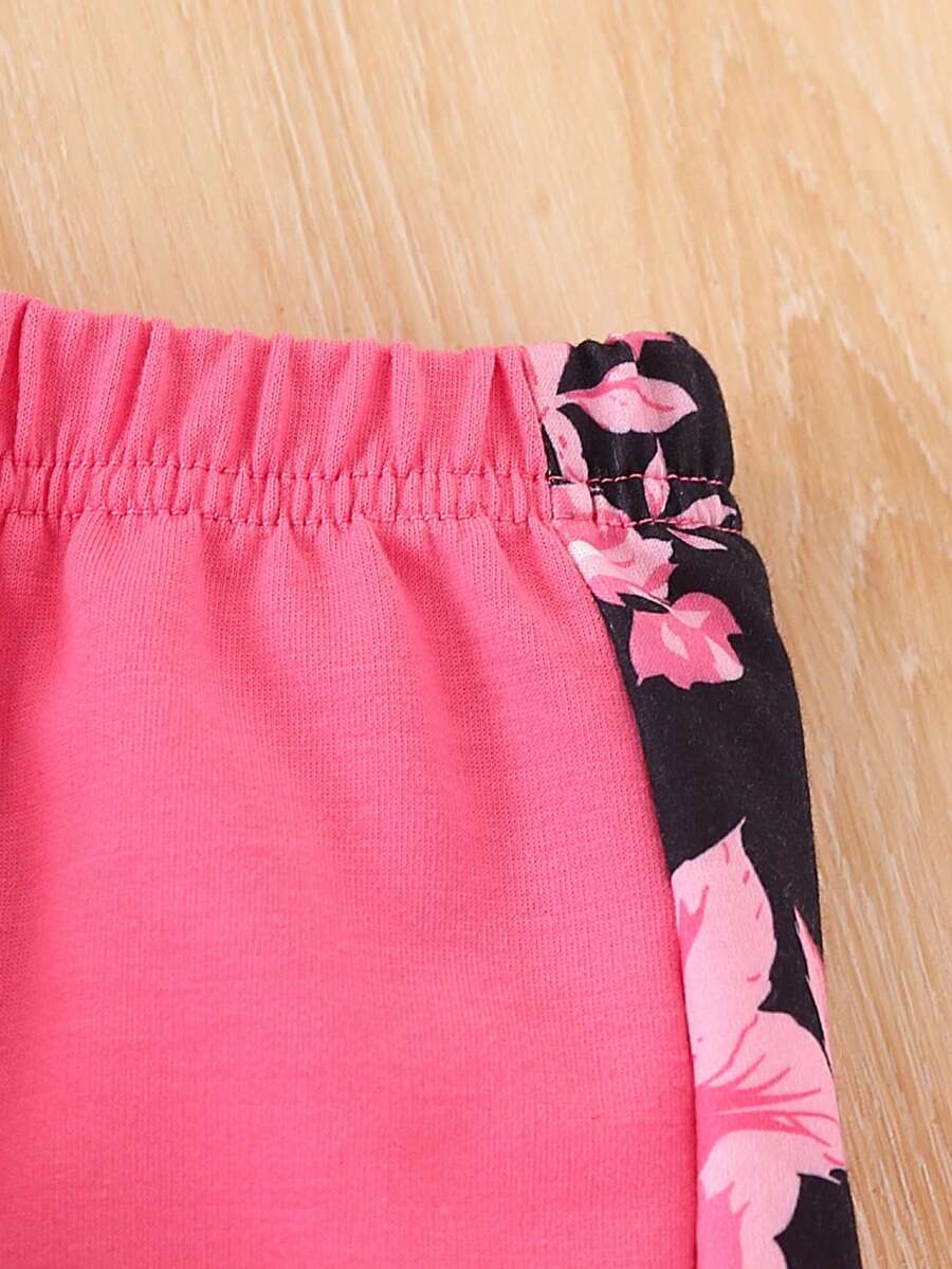 Ensemble de pantalons longs printemps-automne à la mode pour jeune fille, Sweat-shirt à capuche avec dentelle florale et tenue sportive décontractée