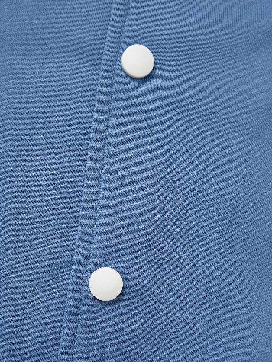 Veste Deux Pièces Pour Garçon Préadolescent Avec Patchs De Lettres Cool Pour L'automne / L'hiver