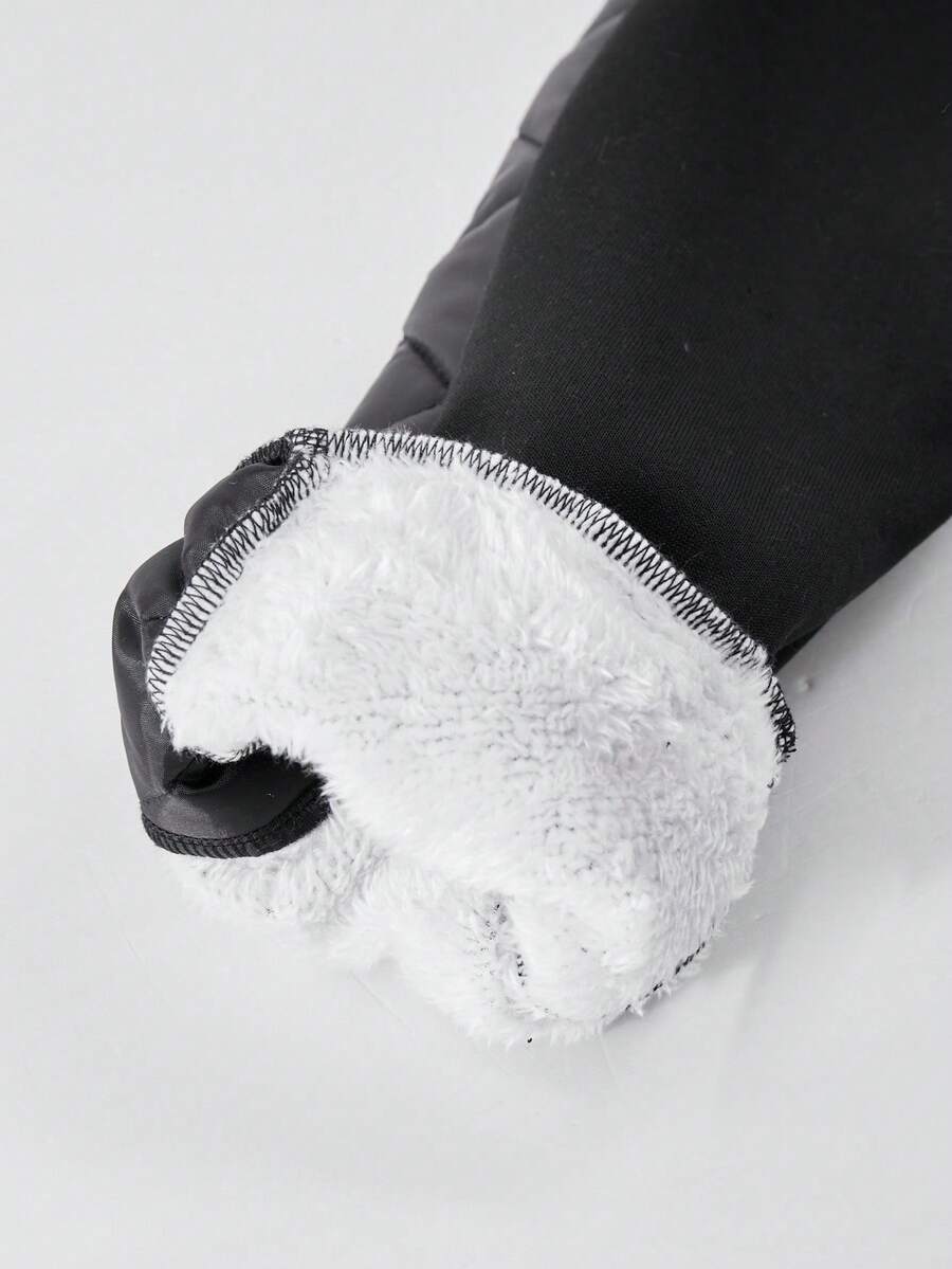 Adolescent Garçon Pantalon De Survêtement & Sweat-shirt À Capuche À Lettres À Poche Kangourou À Doublure Thermique