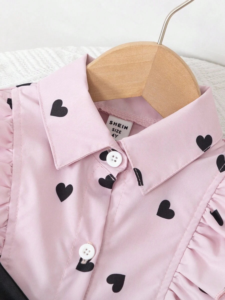 Ensemble de deux pièces pour jeune fille pour le printemps et l'automne, avec haut ceinturé et leggings, avec un sens de la conception et de la qualité