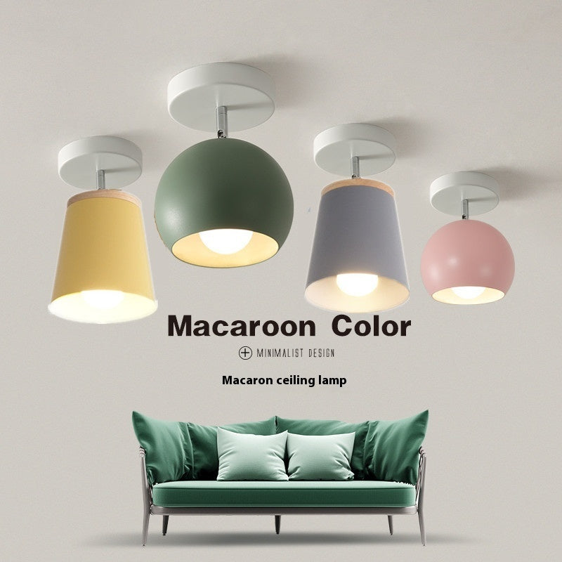 Macaron Ceiling Lamp Aisle Light LED Color Iron Home Lighting