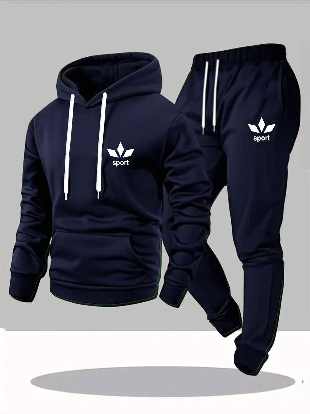 Ensemble Deux Pièces pour Homme : Sweat à Capuche Décontracté et Pantalon de Jogging Long, Idéal pour le Sport en Extérieur & la Marche Loisir