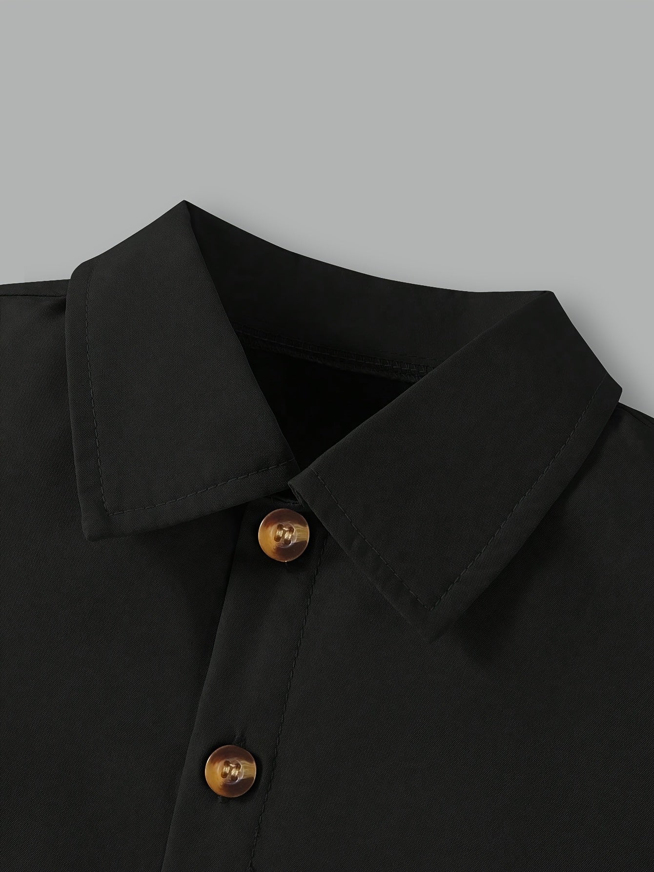 Ensemble trois pièces pour garçons : Haut col en V + Blouson manches longues uni + Pantalon slim fit décontracté, idéal pour l'extérieur