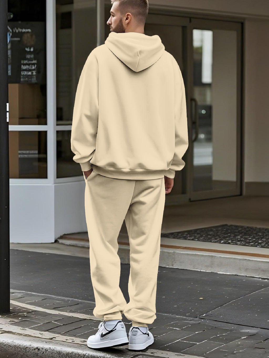 Ensemble Deux Pièces pour Homme : Sweat à Capuche Décontracté et Pantalon de Jogging Long, Idéal pour le Sport en Extérieur & la Marche Loisir