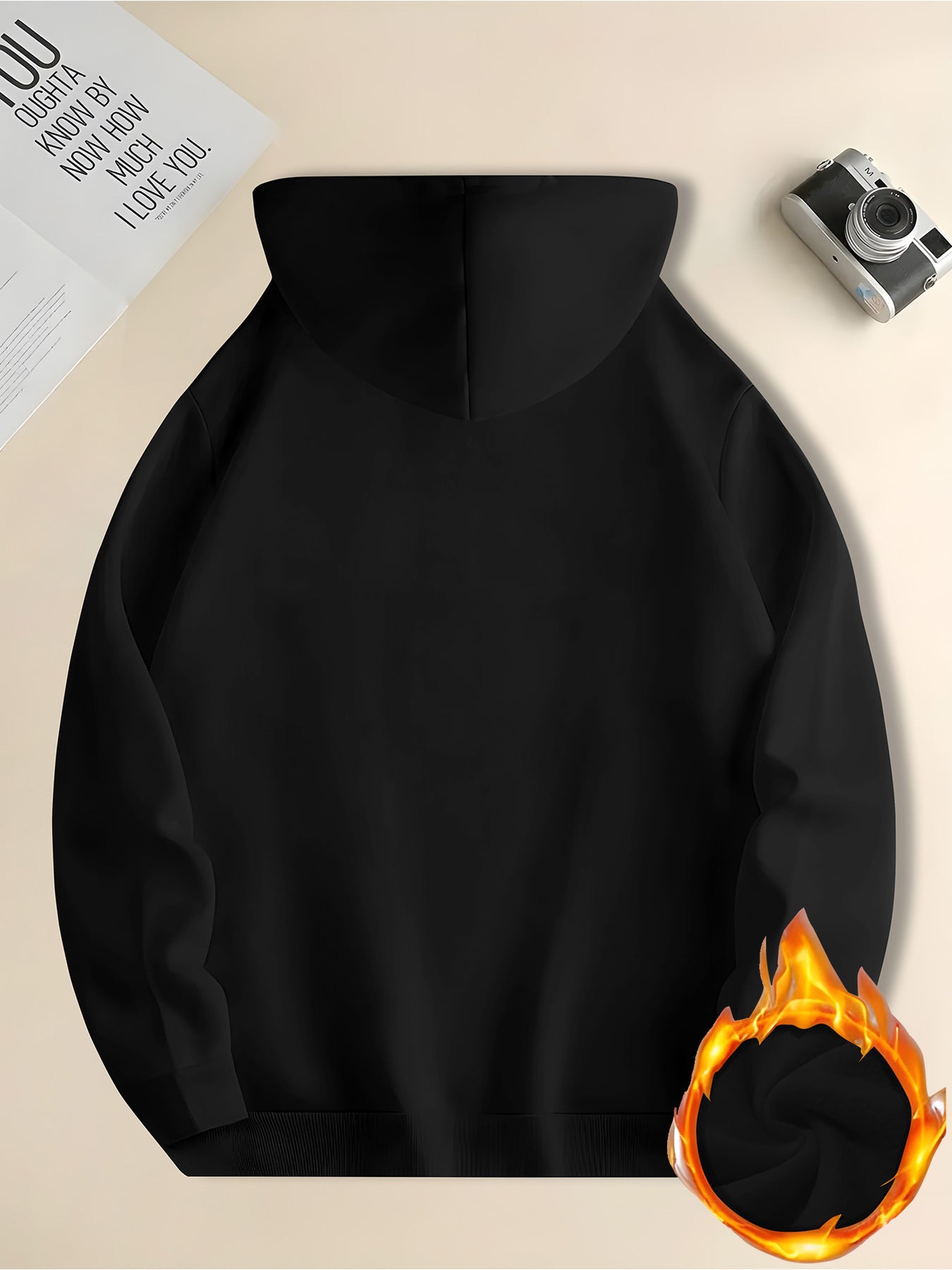 Sweat à capuche Tommy pour hommes - Pull oversize ample avec poche avant, lettrage audacieux en jaune vif et noir intense, lavable machine, tenue décontractée & sportive confort toute saison, design emblématique du logo (style inspiré de Tommy)