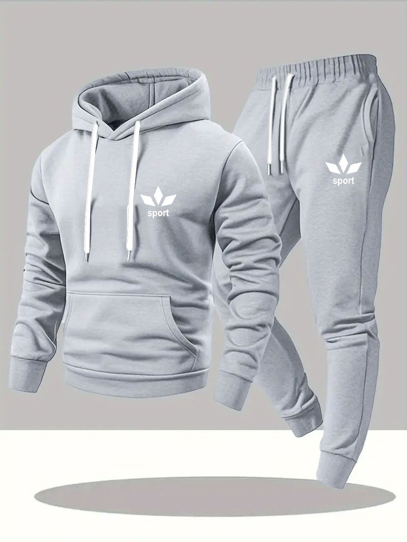 Ensemble Deux Pièces pour Homme : Sweat à Capuche Décontracté et Pantalon de Jogging Long, Idéal pour le Sport en Extérieur & la Marche Loisir