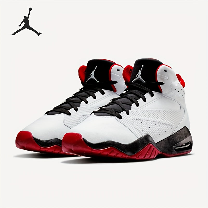 Chaussures de  Montantes   Lift Off pour Hommes - Design Robuste Tout-Blanc & Noir/Rouge avec Technologie Air Cushion, Fermeture à Lacets, Amorti EVA et Arche Plantaire - Baskets Durables Pour la Saison Complète d'Entraînement au , Port Casual - Logo Marq