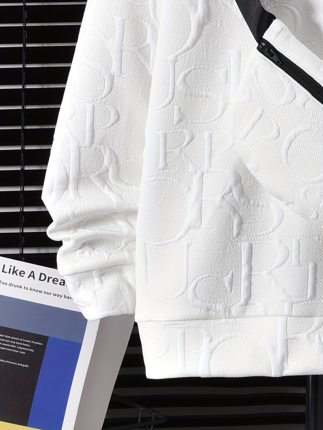 Ensemble 3 pièces pour garçon - Sweat à capuche à col ras avec lettres en relief + pantalon long + sac bandoulière, tenue décontractée et polyvalente pour automne et hiver - Blanc