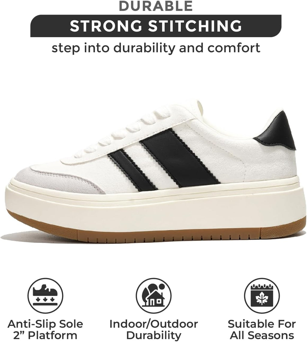 Project Cloud Platform Sneakers for Women - Lightweight Memory Foam Insole Womens Sneakers - Non-Slip Fashion Sneakers for Women Footwear - Women's Fashion Platform Shoes (Nita)