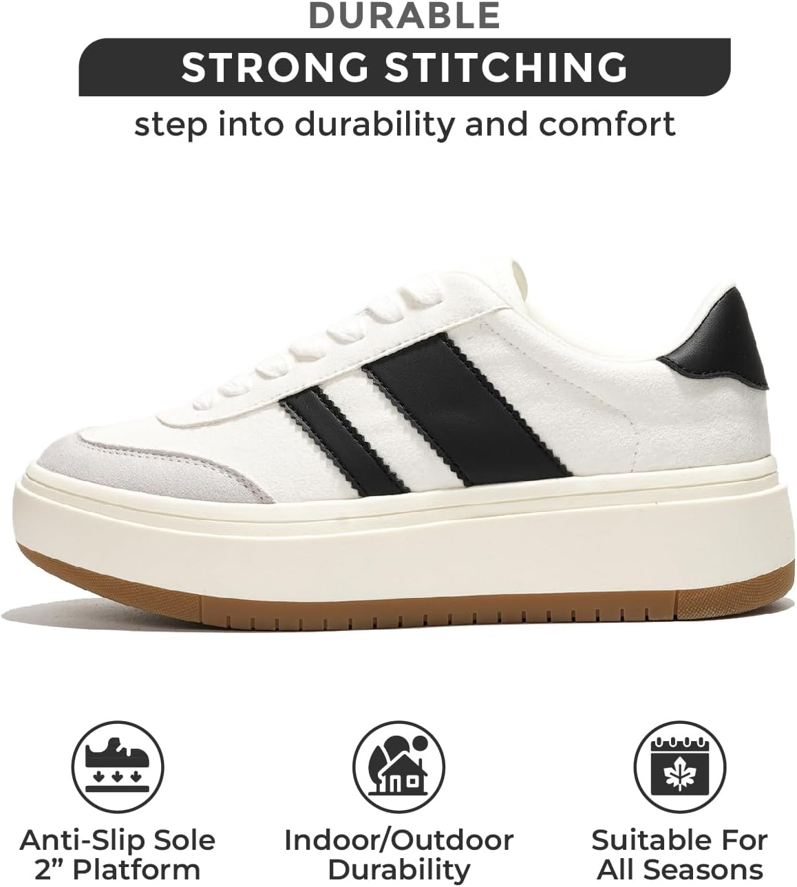 Project Cloud Platform Sneakers for Women - Lightweight Memory Foam Insole Womens Sneakers - Non-Slip Fashion Sneakers for Women Footwear - Women's Fashion Platform Shoes (Nita)