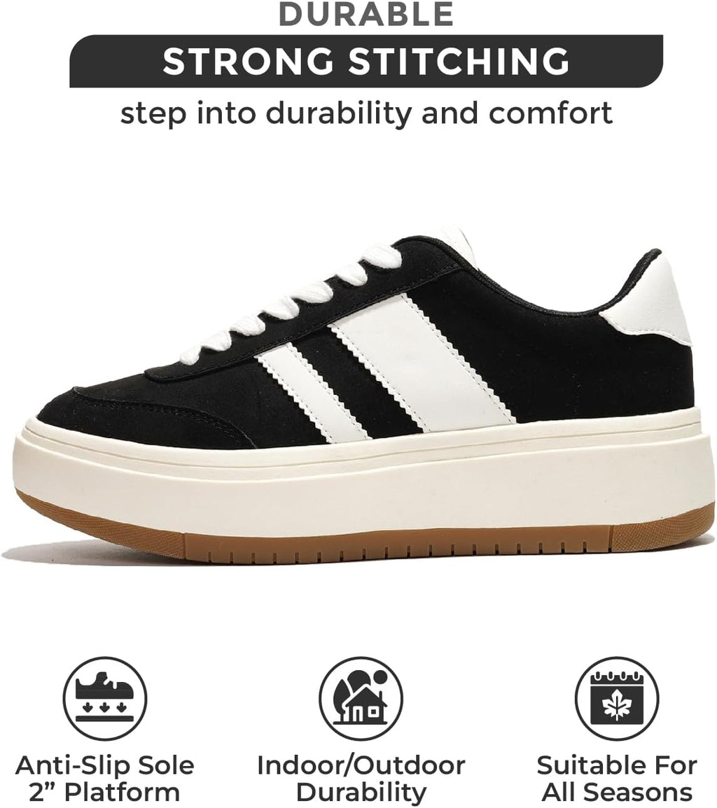 Project Cloud Platform Sneakers for Women - Lightweight Memory Foam Insole Womens Sneakers - Non-Slip Fashion Sneakers for Women Footwear - Women's Fashion Platform Shoes (Nita)