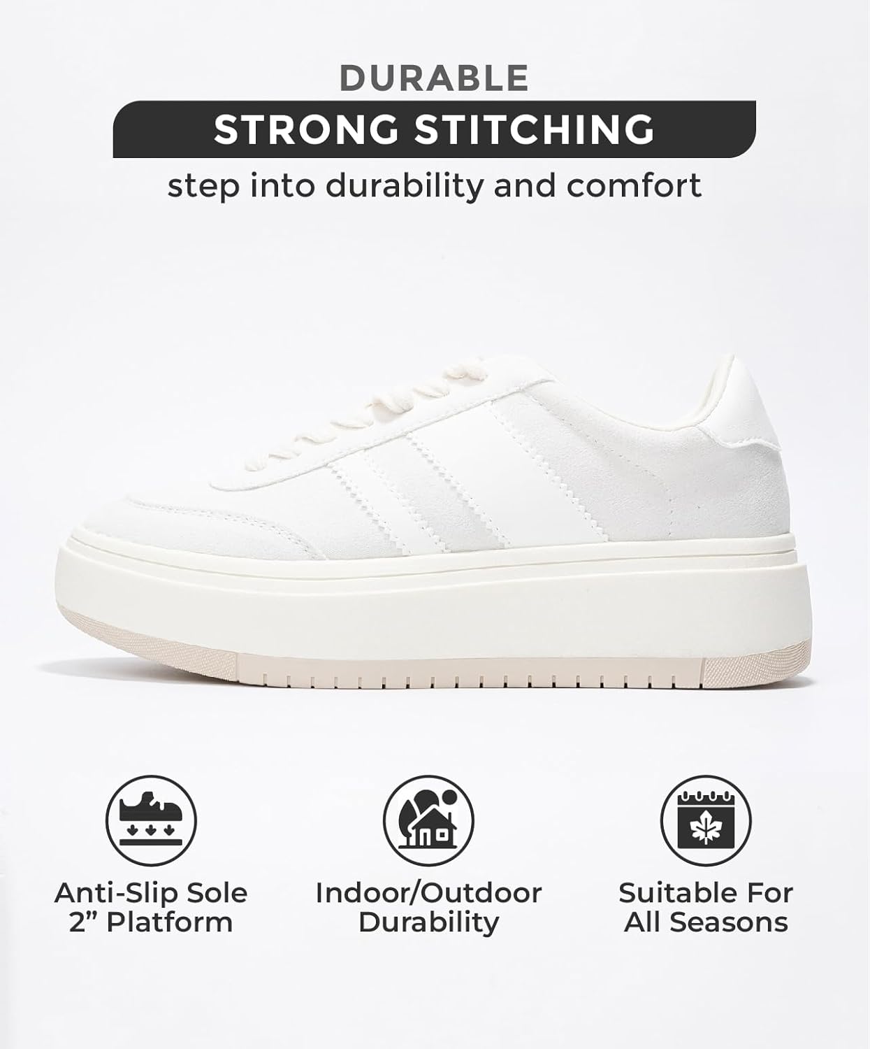 Project Cloud Platform Sneakers for Women - Lightweight Memory Foam Insole Womens Sneakers - Non-Slip Fashion Sneakers for Women Footwear - Women's Fashion Platform Shoes (Nita)