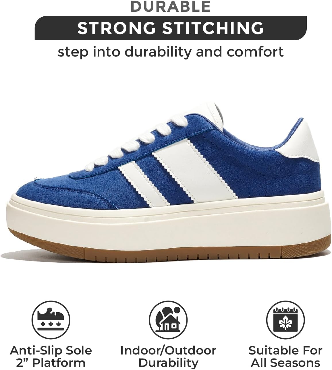 Project Cloud Platform Sneakers for Women - Lightweight Memory Foam Insole Womens Sneakers - Non-Slip Fashion Sneakers for Women Footwear - Women's Fashion Platform Shoes (Nita)