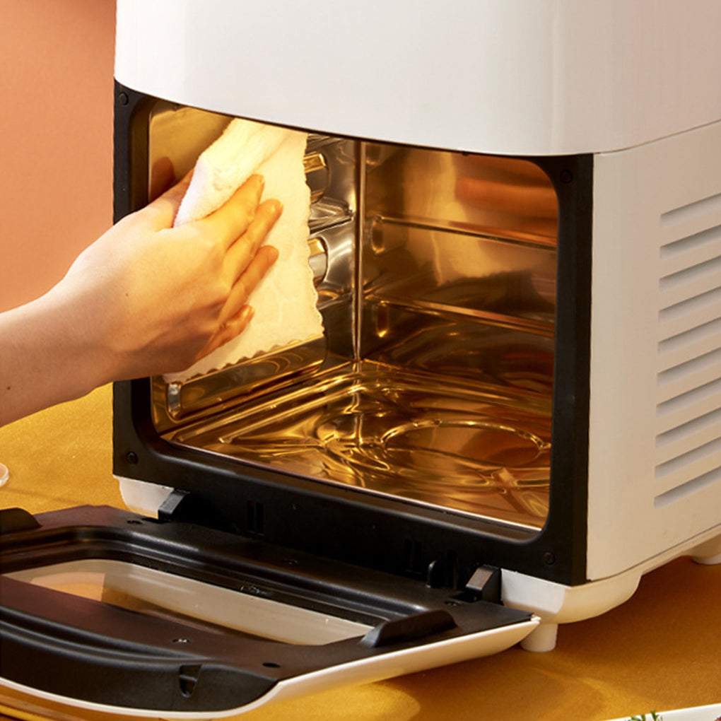 Air Fryer 12L Stainless Steel Visible Large Capacity Electric Oven Touch Screen Multifunctional Electric Fryer EU Plug
