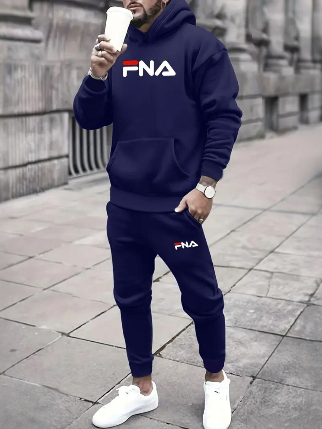Ensemble Décontracté Homme Automne/Hiver, Sweat à Capuche et Pantalon avec Poches, Taille Régulière, Tenue Sportive Extérieur, Pull à Manches Longues et Jogging