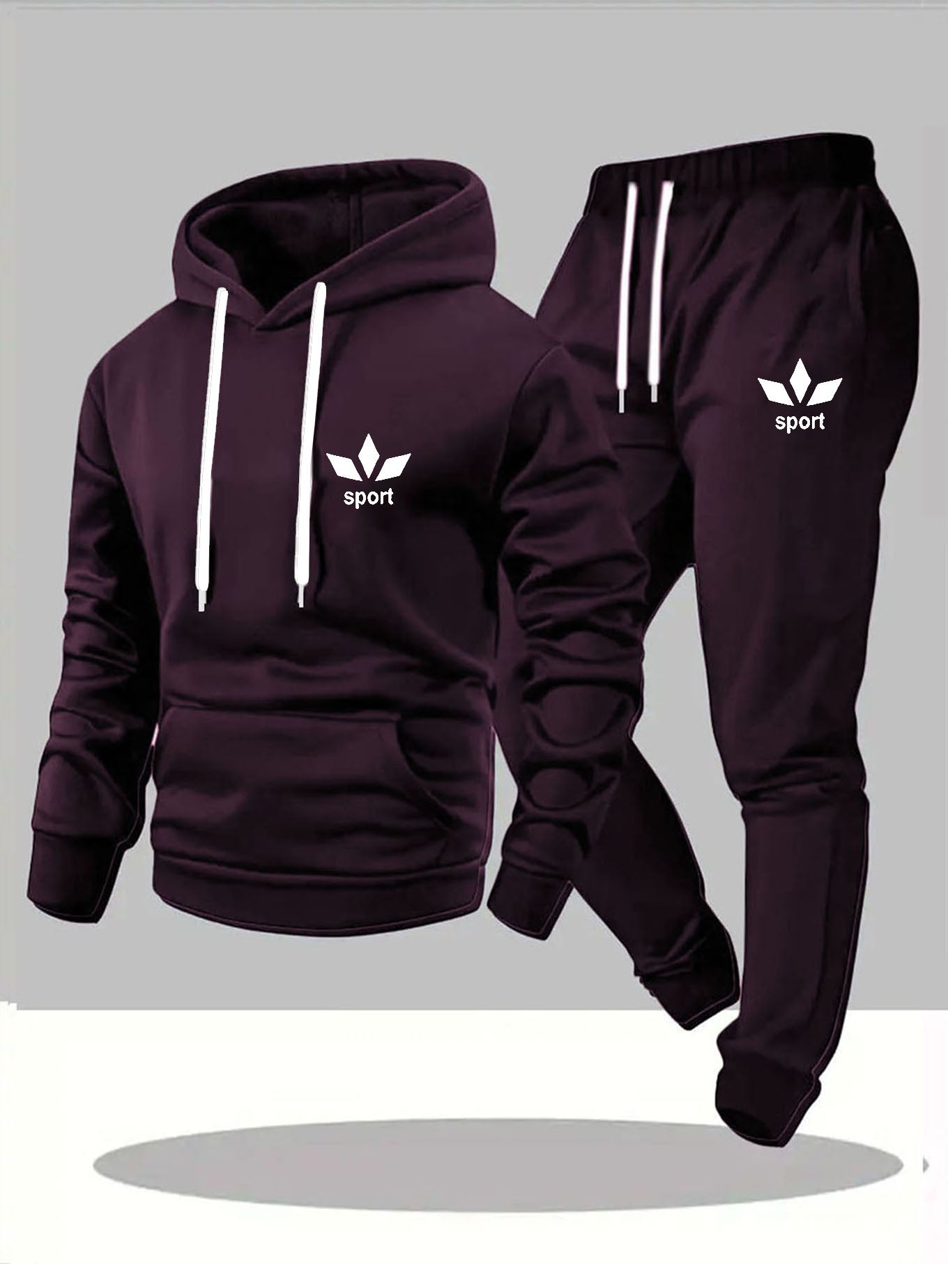 Ensemble Deux Pièces pour Homme : Sweat à Capuche Décontracté et Pantalon de Jogging Long, Idéal pour le Sport en Extérieur & la Marche Loisir