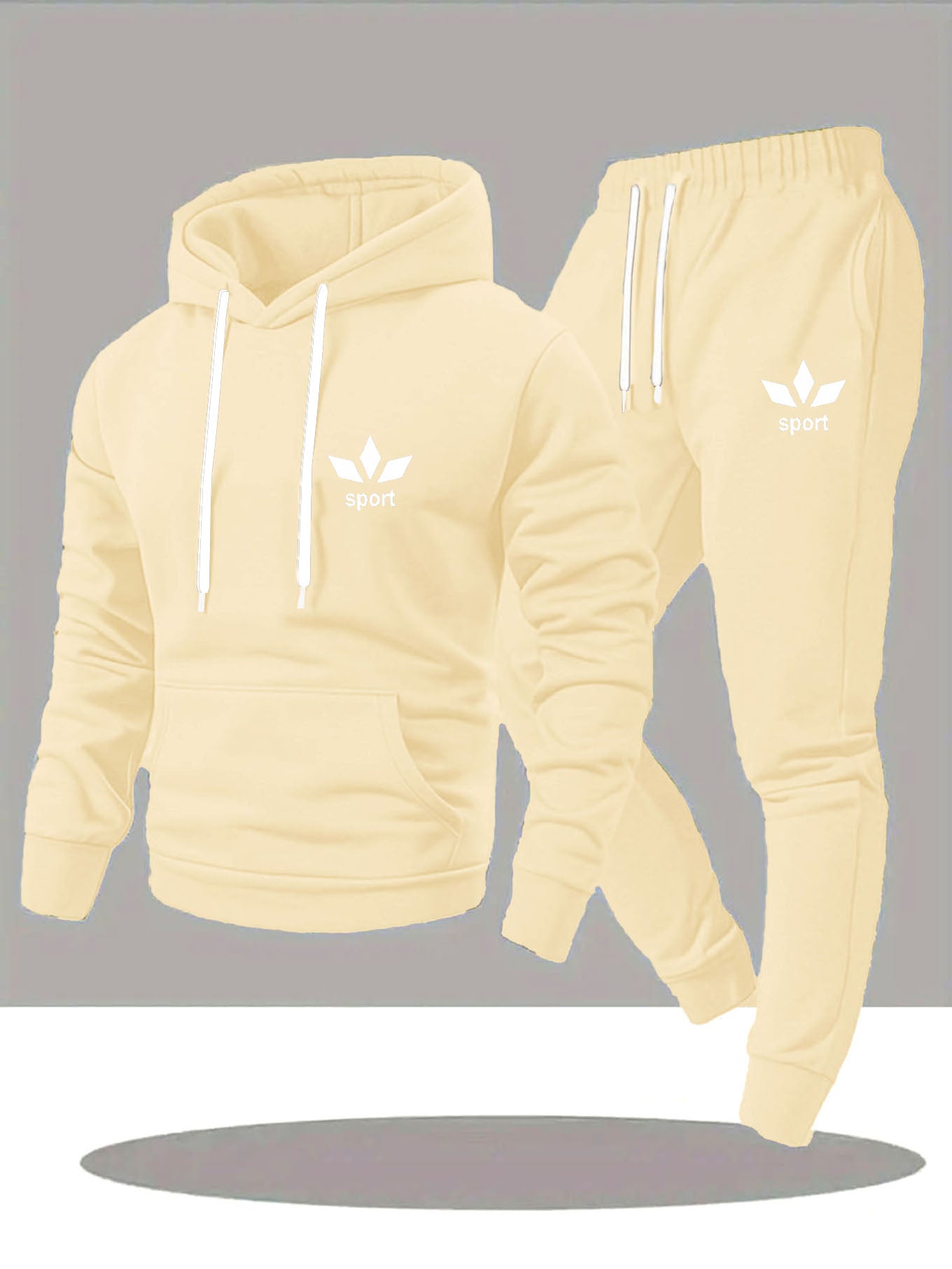 Ensemble Deux Pièces pour Homme : Sweat à Capuche Décontracté et Pantalon de Jogging Long, Idéal pour le Sport en Extérieur & la Marche Loisir