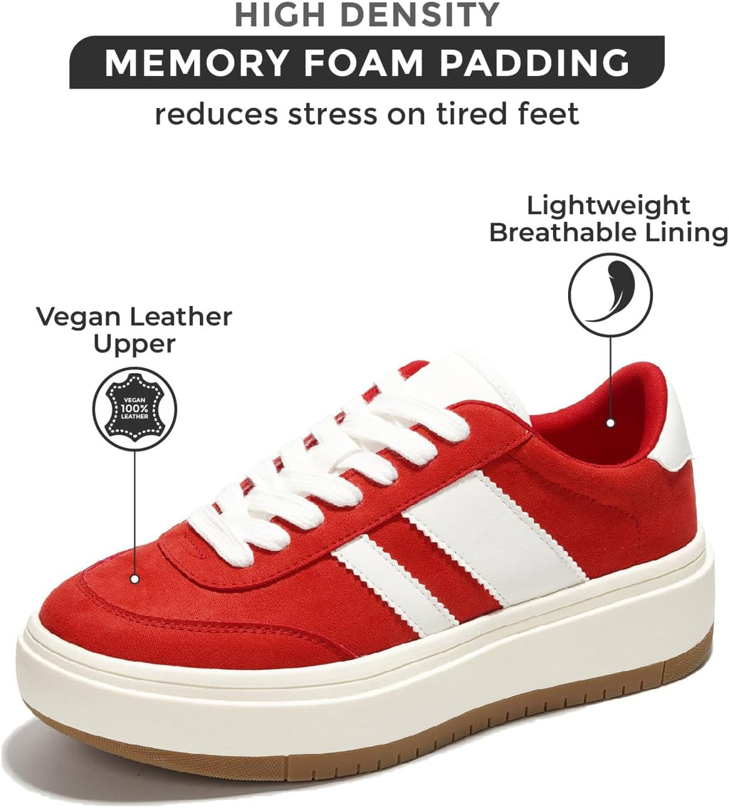 Project Cloud Platform Sneakers for Women - Lightweight Memory Foam Insole Womens Sneakers - Non-Slip Fashion Sneakers for Women Footwear - Women's Fashion Platform Shoes (Nita)
