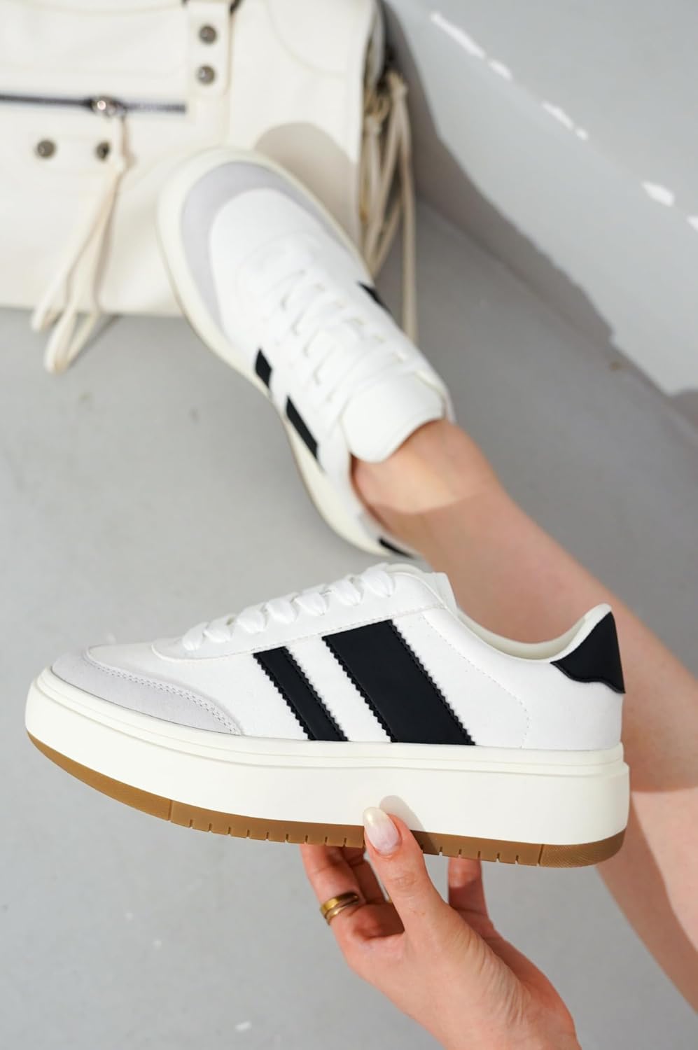 Project Cloud Platform Sneakers for Women - Lightweight Memory Foam Insole Womens Sneakers - Non-Slip Fashion Sneakers for Women Footwear - Women's Fashion Platform Shoes (Nita)