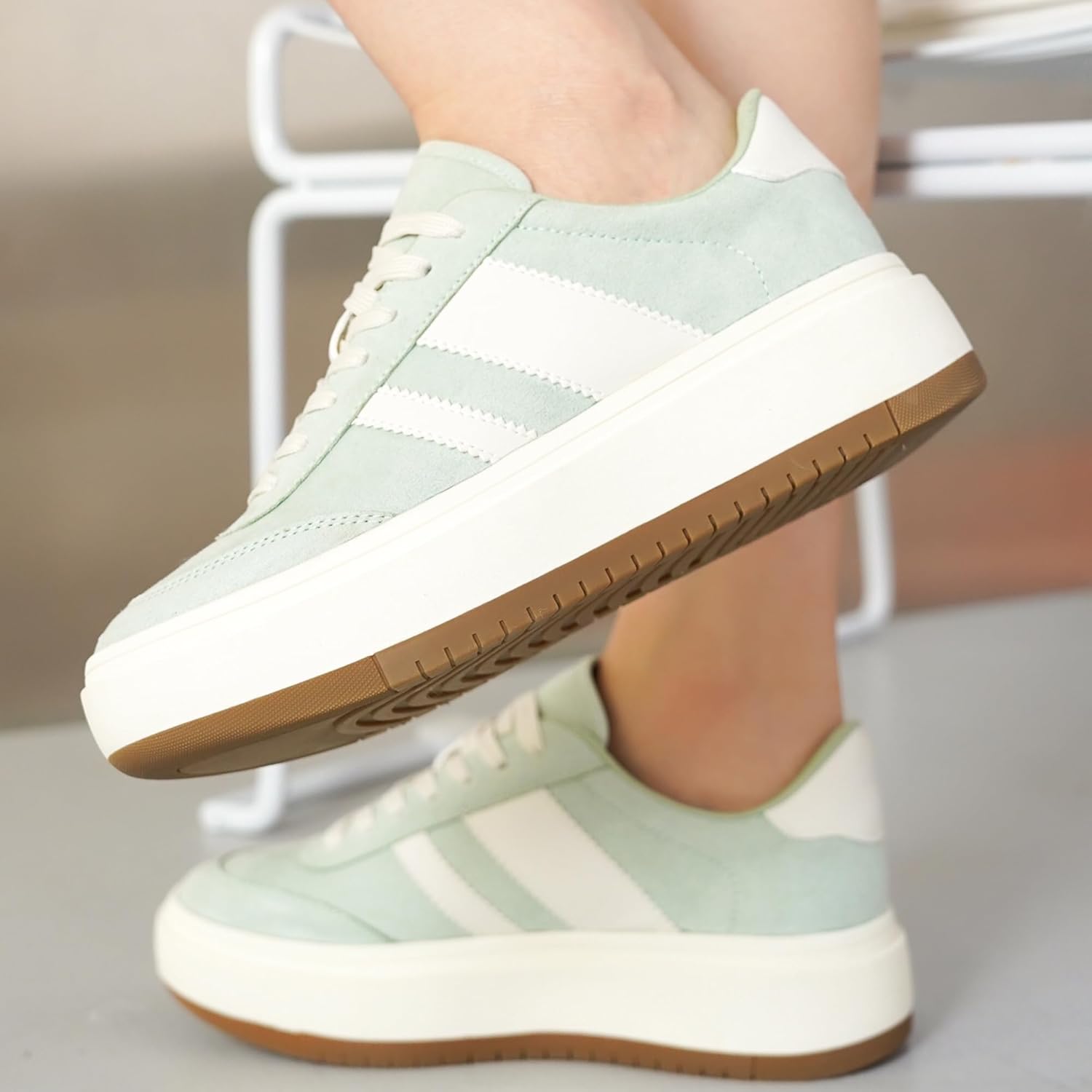 Project Cloud Platform Sneakers for Women - Lightweight Memory Foam Insole Womens Sneakers - Non-Slip Fashion Sneakers for Women Footwear - Women's Fashion Platform Shoes (Nita)