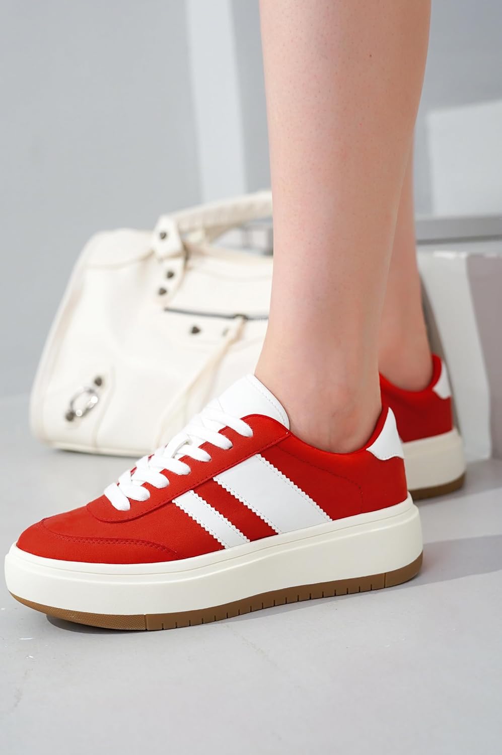 Project Cloud Platform Sneakers for Women - Lightweight Memory Foam Insole Womens Sneakers - Non-Slip Fashion Sneakers for Women Footwear - Women's Fashion Platform Shoes (Nita)