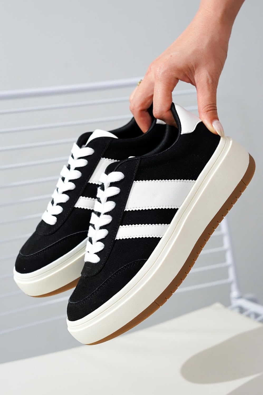Project Cloud Platform Sneakers for Women - Lightweight Memory Foam Insole Womens Sneakers - Non-Slip Fashion Sneakers for Women Footwear - Women's Fashion Platform Shoes (Nita)
