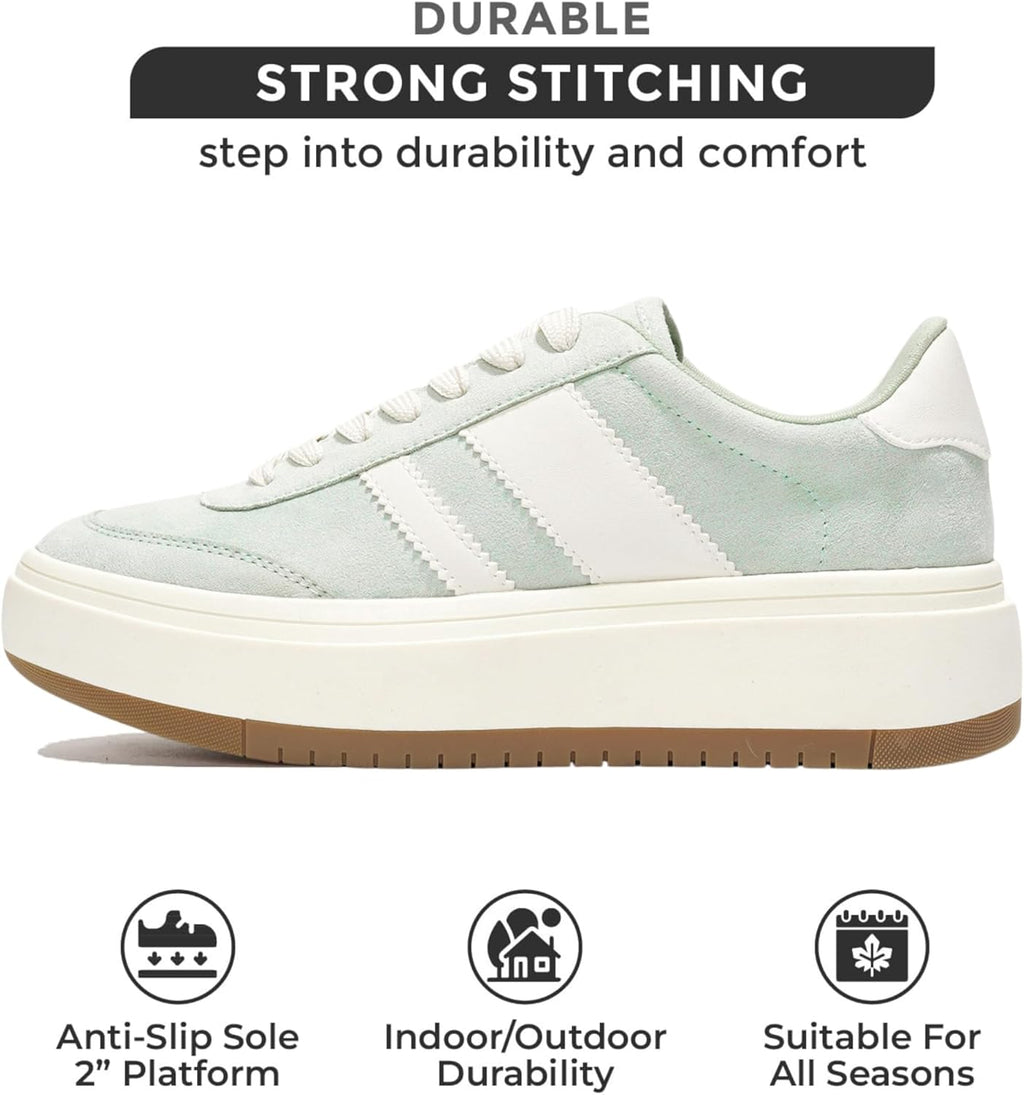 Project Cloud Platform Sneakers for Women - Lightweight Memory Foam Insole Womens Sneakers - Non-Slip Fashion Sneakers for Women Footwear - Women's Fashion Platform Shoes (Nita)