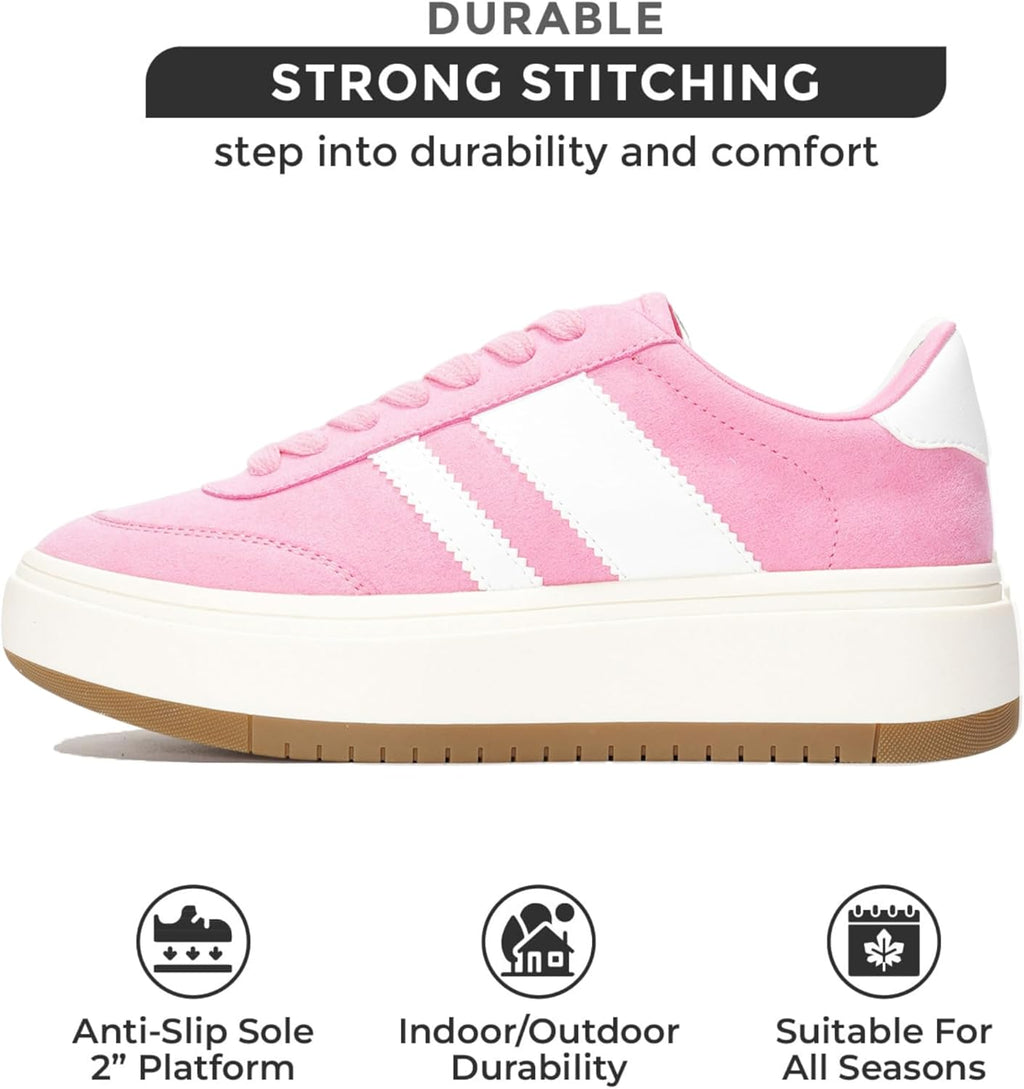 Project Cloud Platform Sneakers for Women - Lightweight Memory Foam Insole Womens Sneakers - Non-Slip Fashion Sneakers for Women Footwear - Women's Fashion Platform Shoes (Nita)