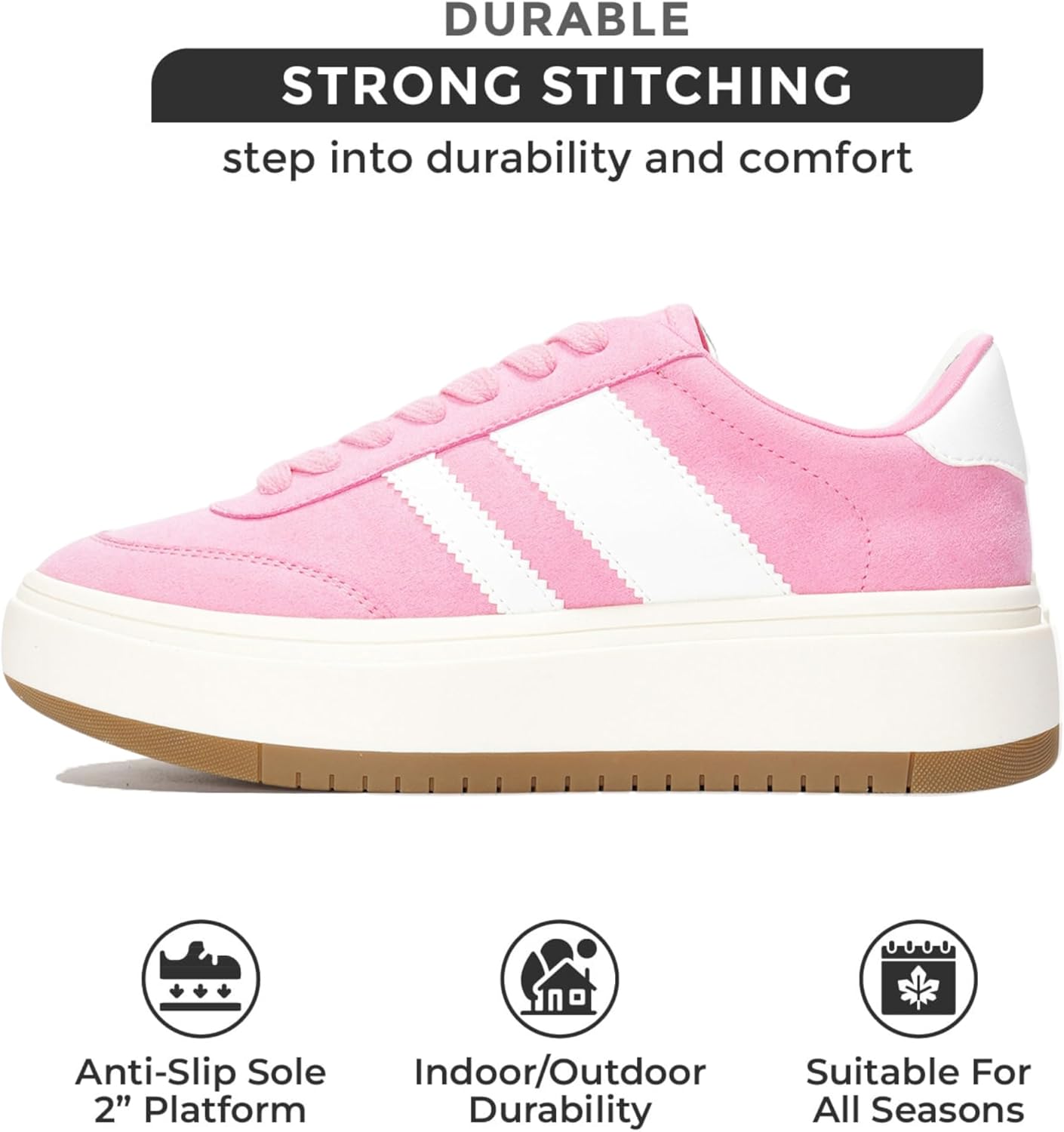 Project Cloud Platform Sneakers for Women - Lightweight Memory Foam Insole Womens Sneakers - Non-Slip Fashion Sneakers for Women Footwear - Women's Fashion Platform Shoes (Nita)