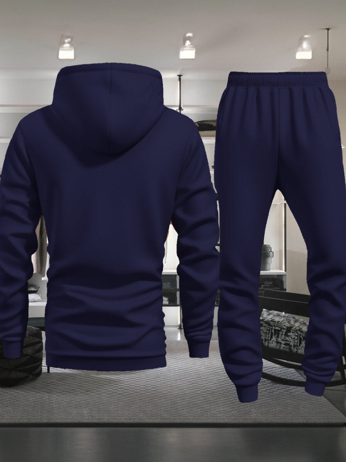 Ensemble Décontracté Homme Automne/Hiver, Sweat à Capuche et Pantalon avec Poches, Taille Régulière, Tenue Sportive Extérieur, Pull à Manches Longues et Jogging