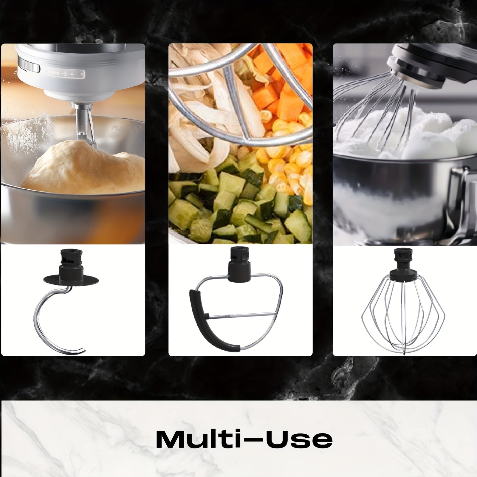 Superlex Robot de Cuisine 800 W avec Bol en Acier Inoxydable de 4,5 L - Machine à Pétrir Professionnelle à 10 Vitesses, Crochet à Pâte, Fouet et Raclette - Mixeur sur Pied pour Pain, Gâteaux et Plus