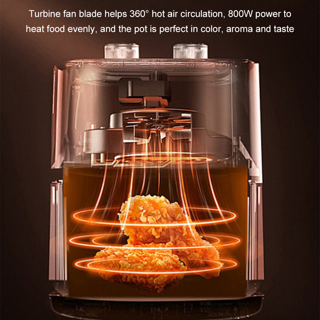Air Fryer 12L Stainless Steel Visible Large Capacity Electric Oven Touch Screen Multifunctional Electric Fryer EU Plug
