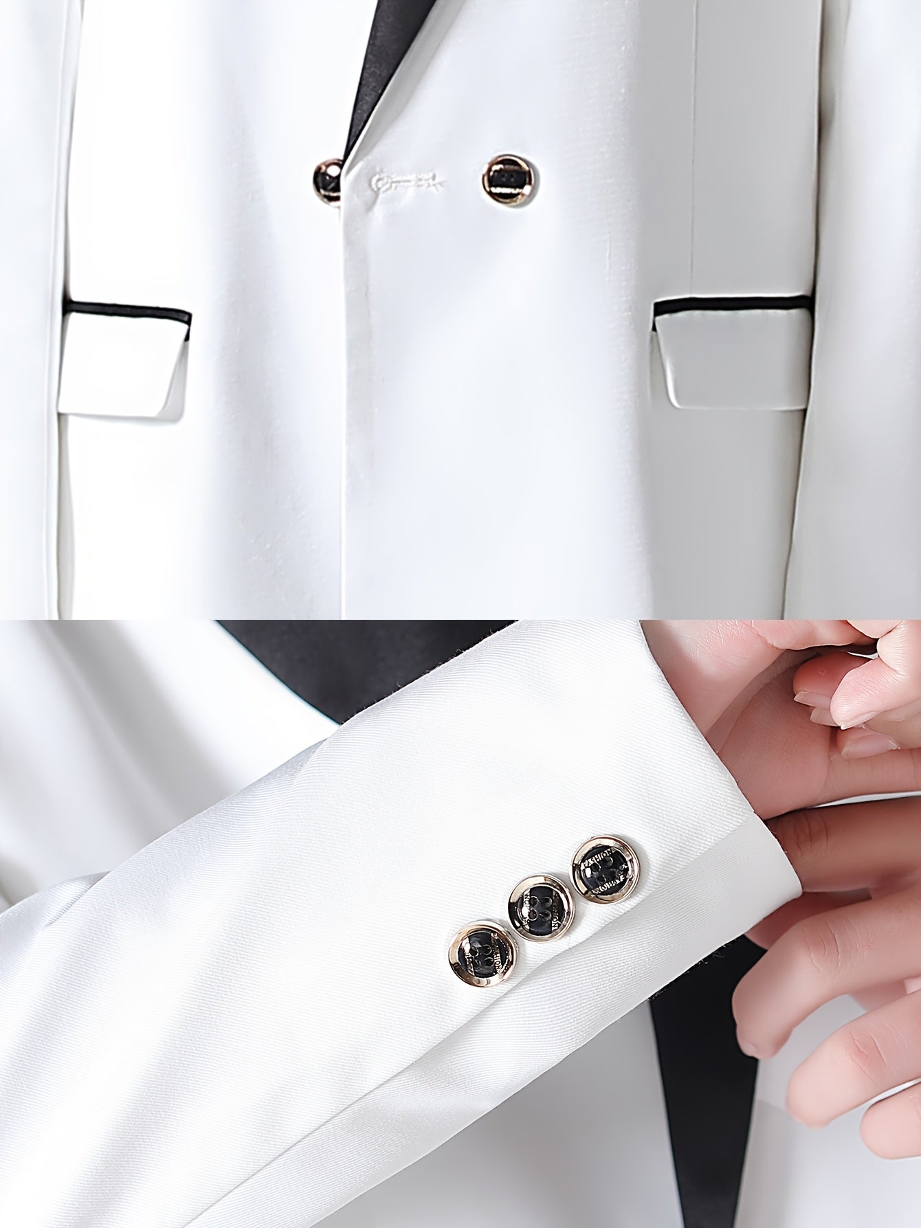 Ensemble de costume de gentleman formel pour garçons de grande taille, pantalon de tuxedo à manches longues et ensemble de cravate à nœud, tenue de spectacle pour garçons, tenue de mariage pour garçons (costume + pantalon + cravate à nœud)