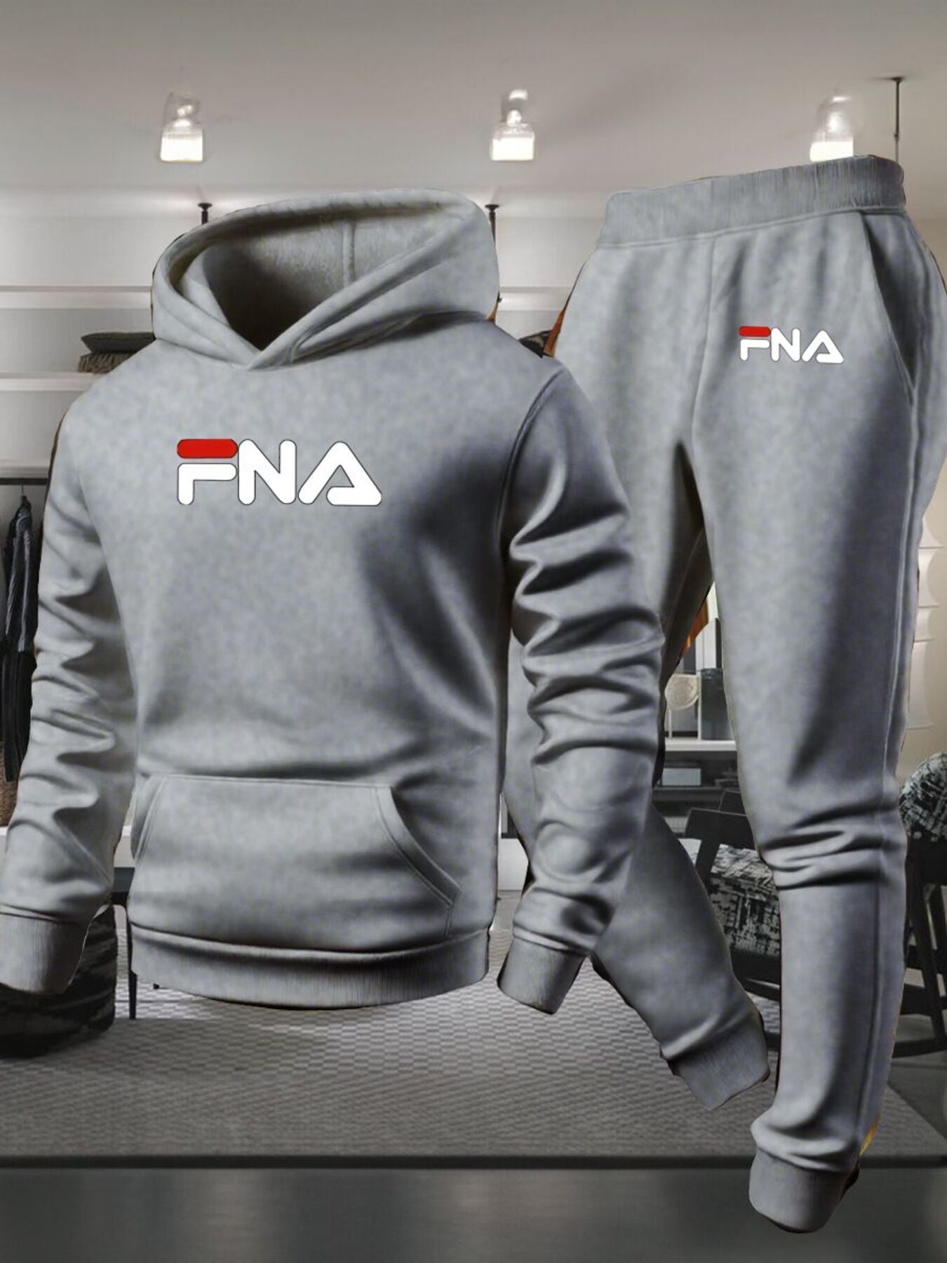 Ensemble Décontracté Homme Automne/Hiver, Sweat à Capuche et Pantalon avec Poches, Taille Régulière, Tenue Sportive Extérieur, Pull à Manches Longues et Jogging