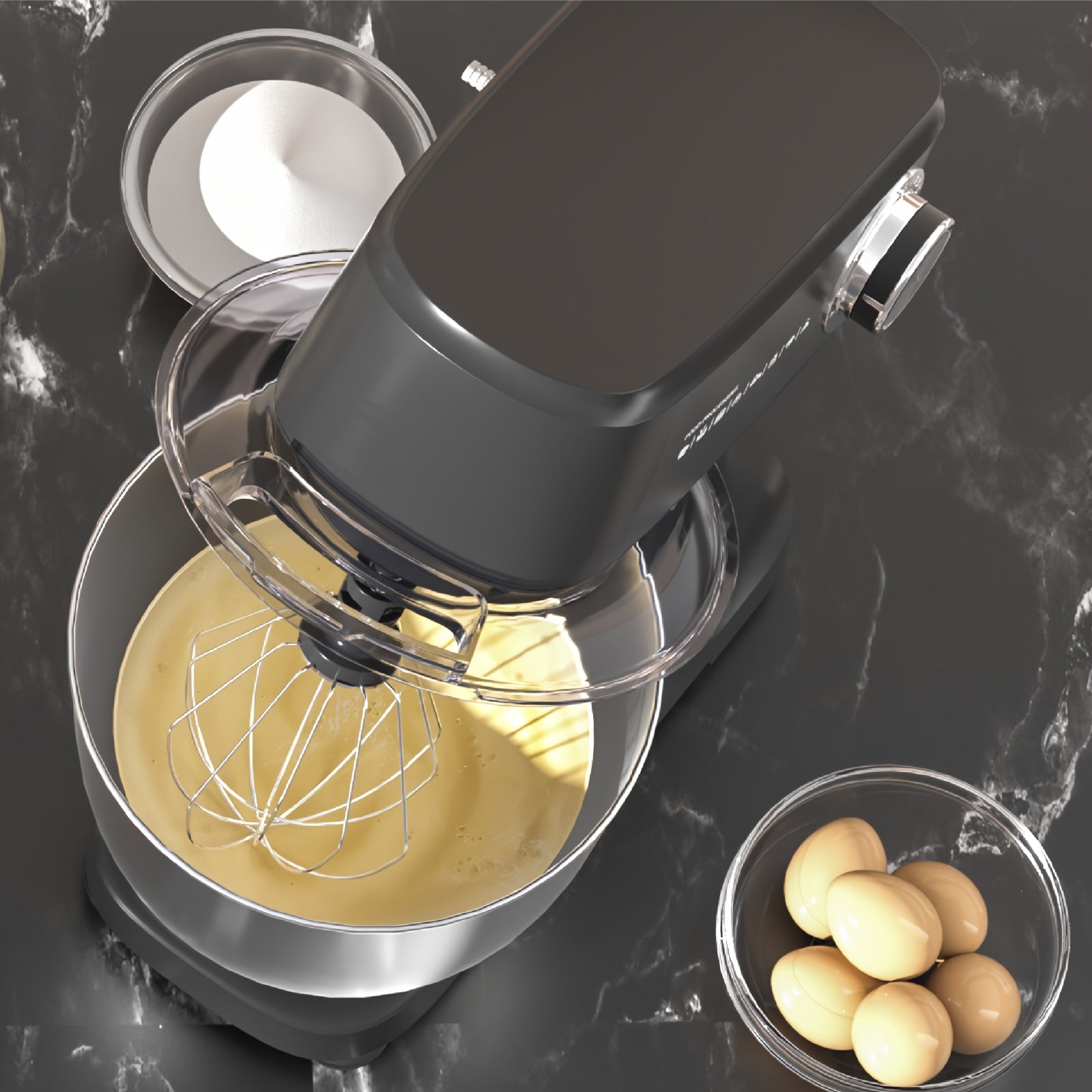 Superlex Robot de Cuisine 800 W avec Bol en Acier Inoxydable de 4,5 L - Machine à Pétrir Professionnelle à 10 Vitesses, Crochet à Pâte, Fouet et Raclette - Mixeur sur Pied pour Pain, Gâteaux et Plus