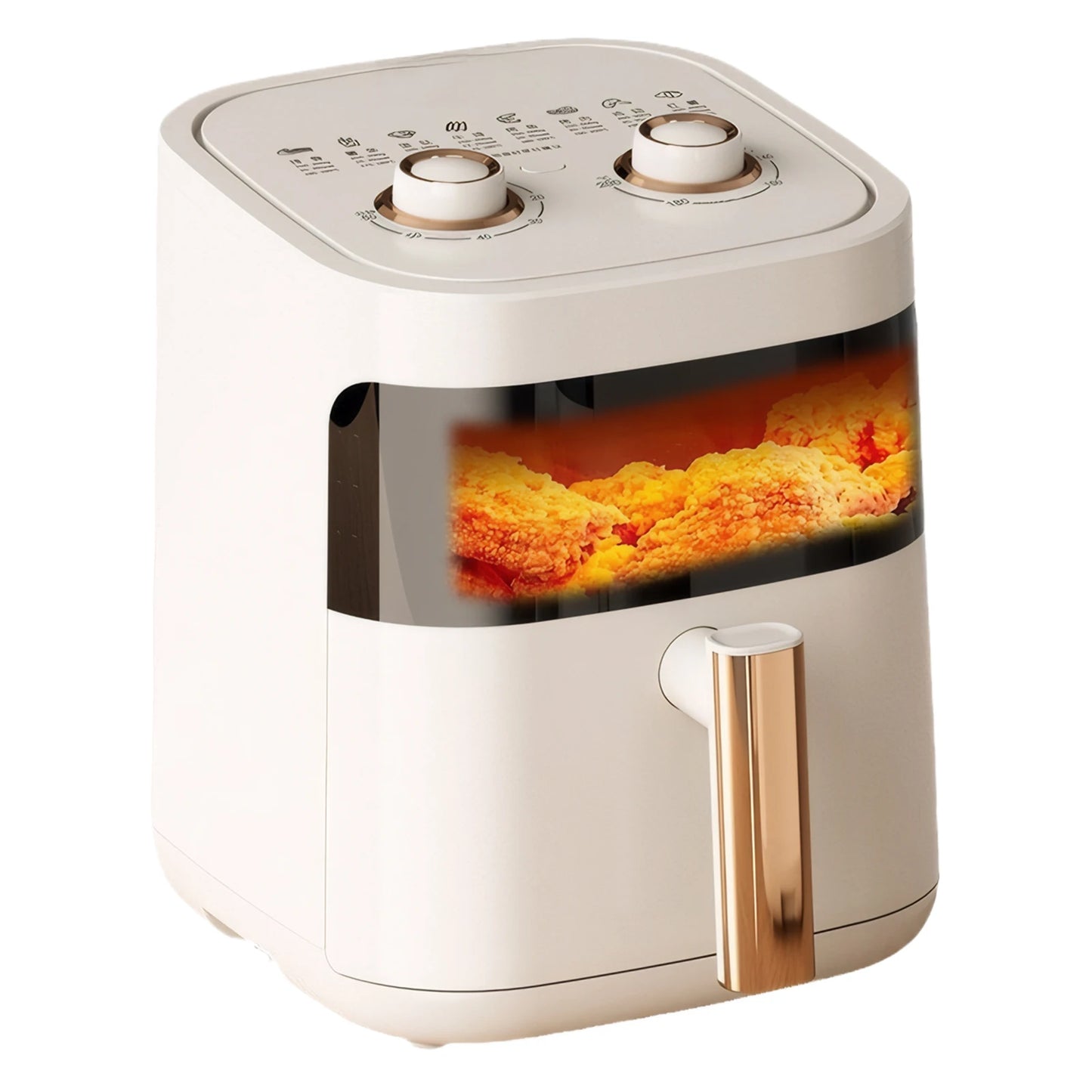 Air Fryer 12L Stainless Steel Visible Large Capacity Electric Oven Touch Screen Multifunctional Electric Fryer EU Plug