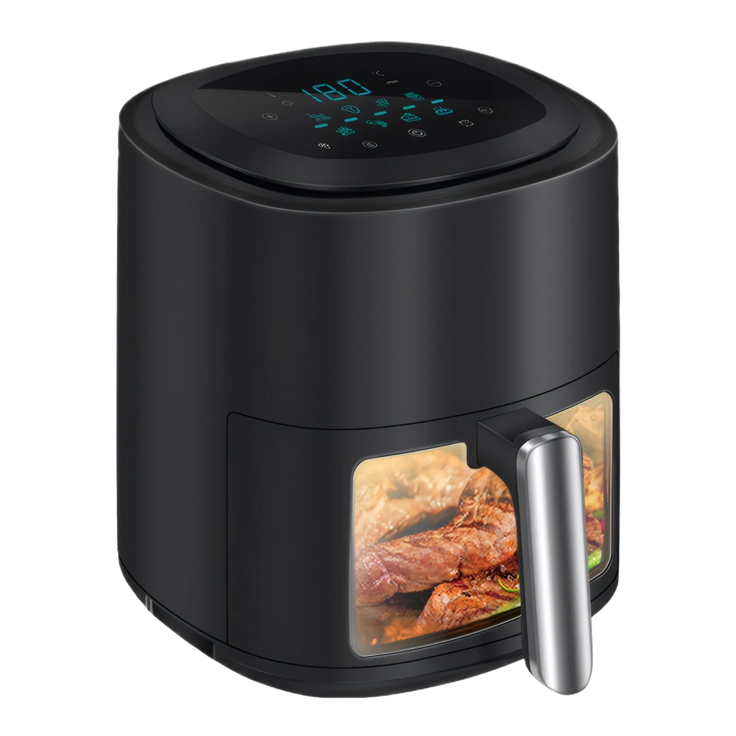 Air Fryer 12L Stainless Steel Visible Large Capacity Electric Oven Touch Screen Multifunctional Electric Fryer EU Plug