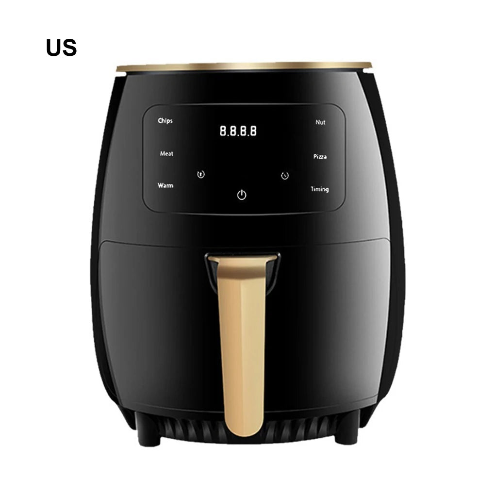 Air Fryer 12L Stainless Steel Visible Large Capacity Electric Oven Touch Screen Multifunctional Electric Fryer EU Plug