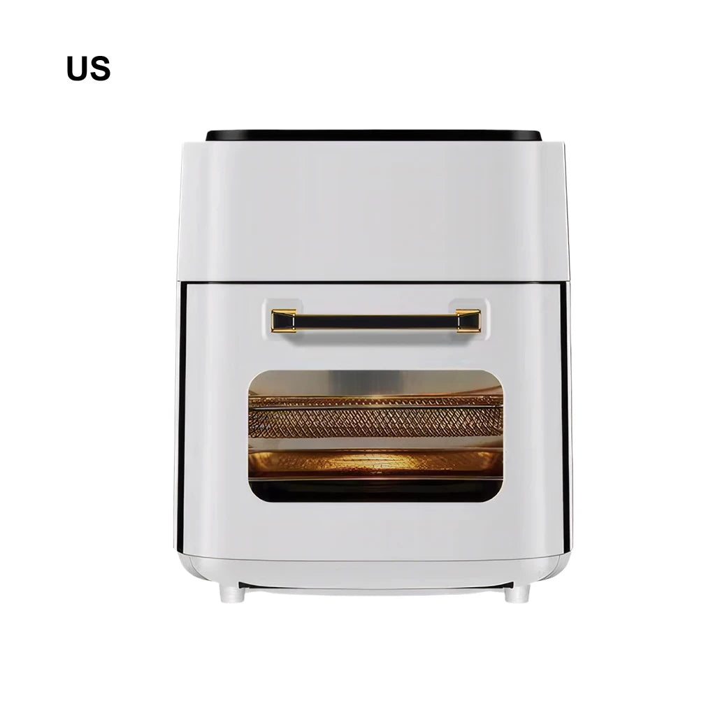 Air Fryer 12L Stainless Steel Visible Large Capacity Electric Oven Touch Screen Multifunctional Electric Fryer EU Plug