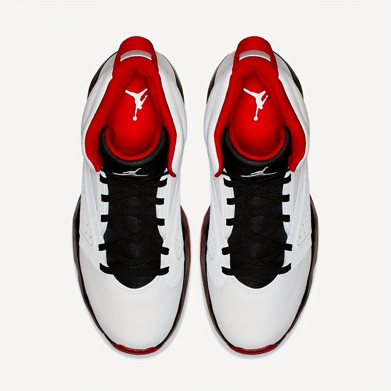 Chaussures de  Montantes   Lift Off pour Hommes - Design Robuste Tout-Blanc & Noir/Rouge avec Technologie Air Cushion, Fermeture à Lacets, Amorti EVA et Arche Plantaire - Baskets Durables Pour la Saison Complète d'Entraînement au , Port Casual - Logo Marq